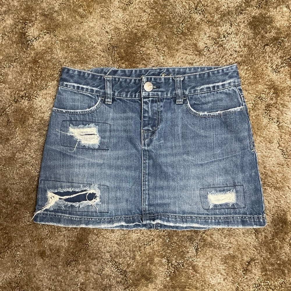 American Eagle Y2K Denim Jean Skirt Size 0‎